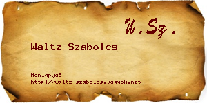 Waltz Szabolcs névjegykártya